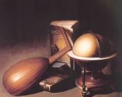 Still Life with Globe, Lute, and Books - 格里特·道